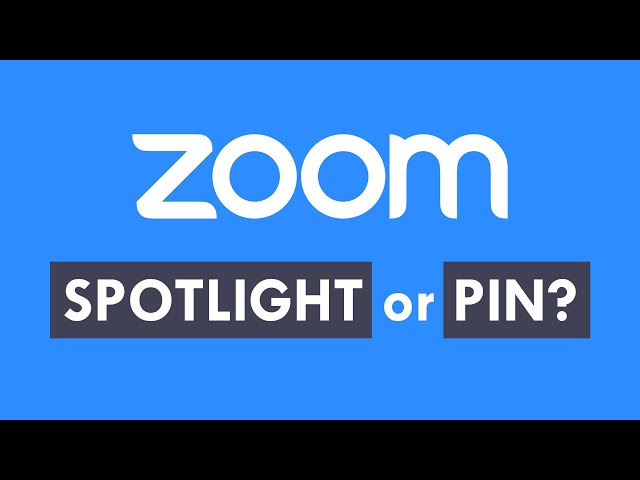 Spotlight vs pin video in Zoom. What's the difference?
