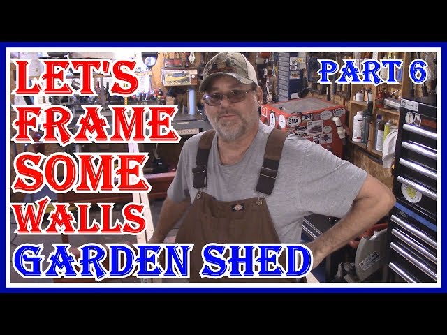 HOW TO BUILD A GARDEN SHED - HOW TO FRAME  A WALL WITH A BOSTITCH  FRAMING  NAILER