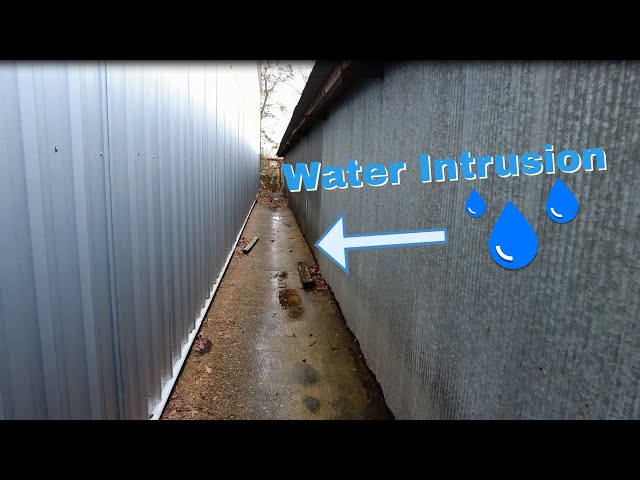 Poorly Designed Gutter Causes Water Intrusion at the Foundry