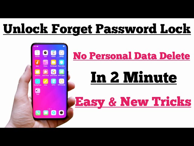 Unlock Forgotten Password On Android Phone Without Data Loss | How To Unlock Android Phone Password