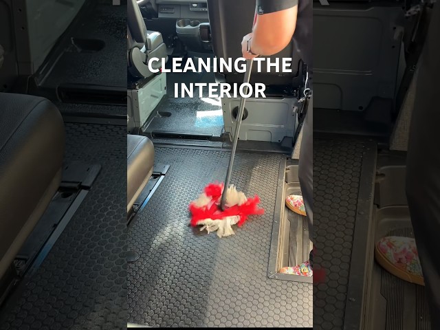 Cleaning the interior of your car (van edition) #vanlife #sprintervanconversion #vanbuild