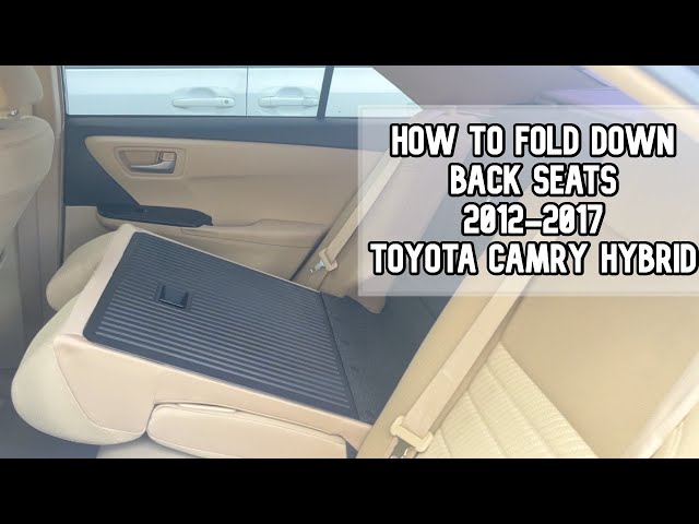 How to fold down back seat of 2012-2017 Toyota Camry Hybrid video #toyotacamryhybrid #toyota