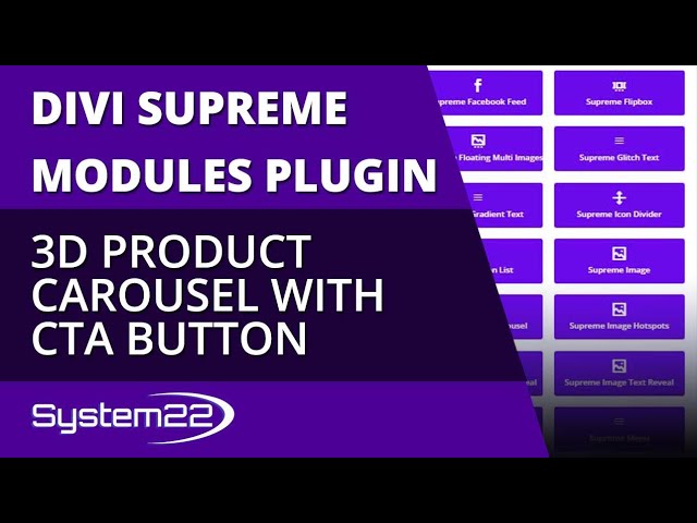 Divi Theme Supreme Modules 3D Product Carousel With CTA Button 👍