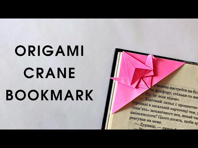 Origami CRANE BOOKMARK | How to make a paper crane bookmark