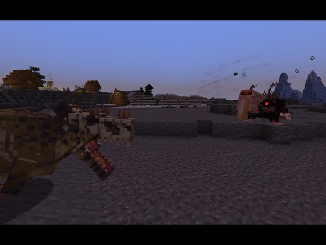 Dinosaur Combat Experiment. (Minecraft: Epic Fight + Weapons of Miracles / Alex's Caves + Dawn Era)