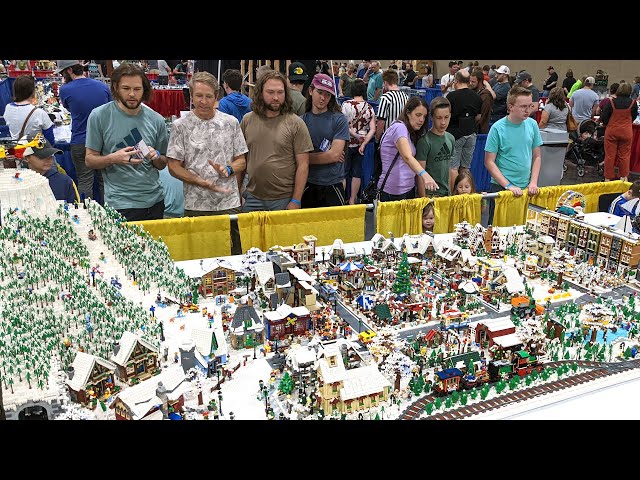 Huge LEGO Ski Resort Winter Village