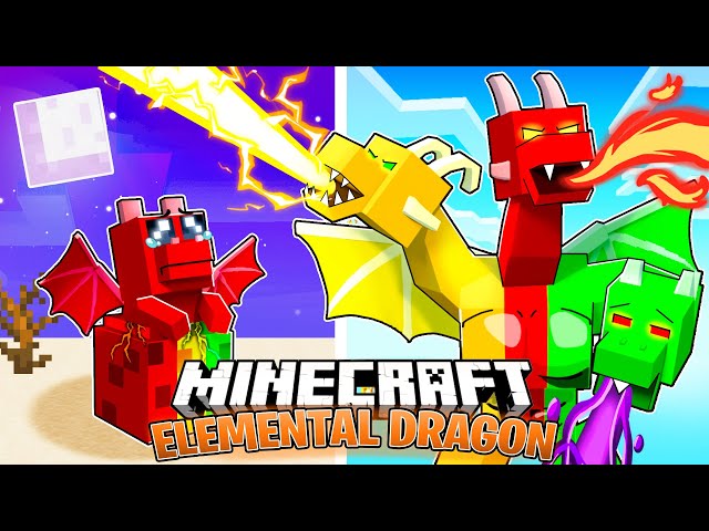 I Survived 100 Days as an ELEMENTAL DRAGON in HARDCORE Minecraft!