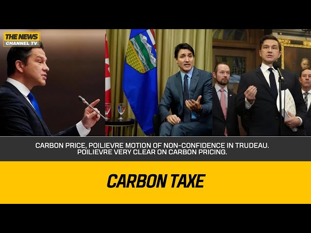 Carbon price, Poilievre motion of non-confidence in Trudeau. Poilievre very clear on carbon pricing.