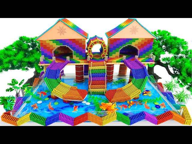 Magnet Challenge Build Double Water Slide And Swimming Pool Playground From Magnetic Balls