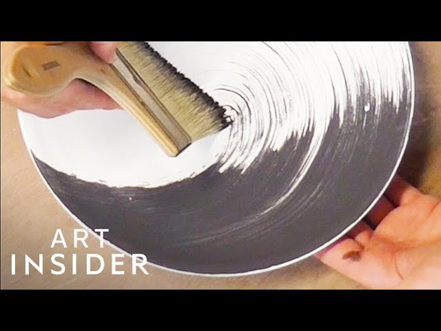 Ceramic Artist Paints Pottery In One Swift Move