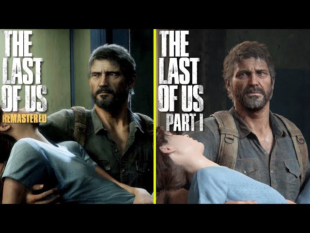 The Last of Us Part I (Remake) vs Remastered All Cutscenes Comparison | PS5 4K60 FPS | 21:9 AR