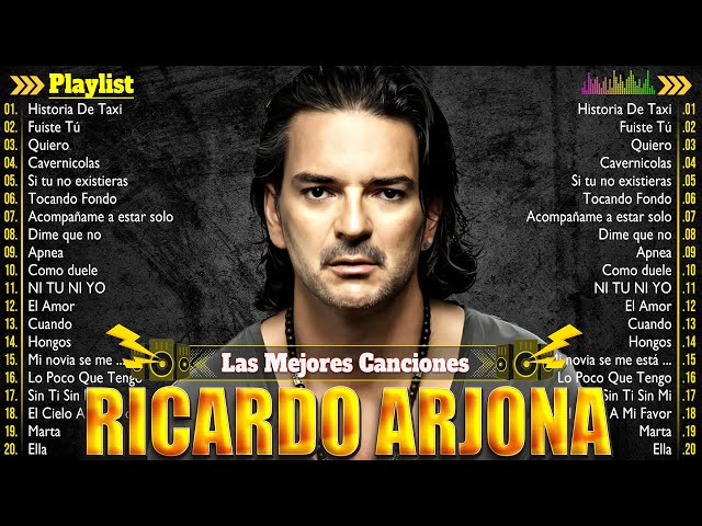 Ricardo Arjona Mix Éxitos - Lo Mas Nuevo 2024 - Lo Mejor Canciones