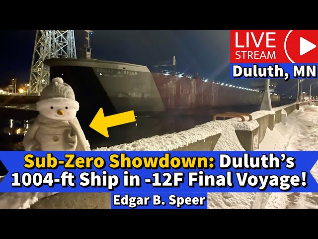 ⚓️Sub-Zero Showdown: Duluth’s 1004-ft Ship in -12°F Final Voyage!