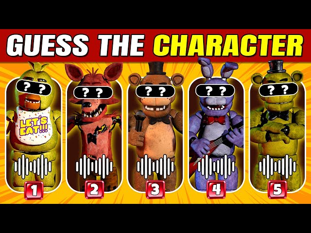 Guess The FNAF Character by Voice & Emoji - Fnaf Quiz | Five Nights At Freddys |Freddy, Chica, Bonie
