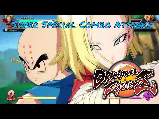 Android 18 & Krillin  Super Special Attack! - Dragon Ball FighterZ Online Matches (Open Beta)