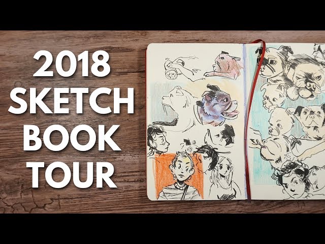 Sketchbook Tour 2018 // My Messy Moleskine