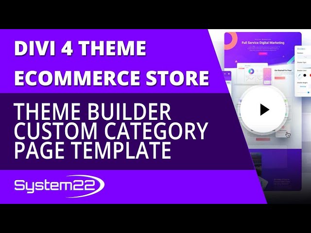 Divi 4 Ecommerce Theme Builder Custom Category Page Template 👈