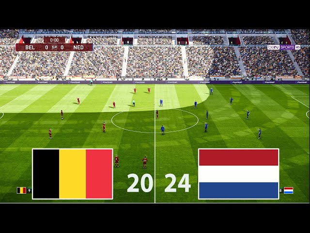 Belgium Vs Netherlands | UEFA Europa League  2024 | eFootball Pes 21 Gameplay