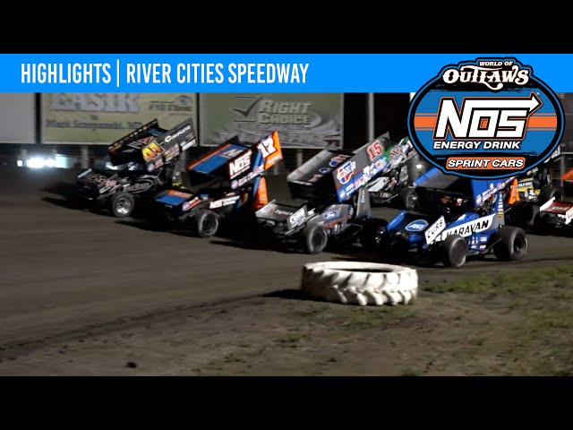 World of Outlaws NOS Energy Drink Sprint Cars River Cities Speedway, August 25, 2021 | HIGHLIGHTS