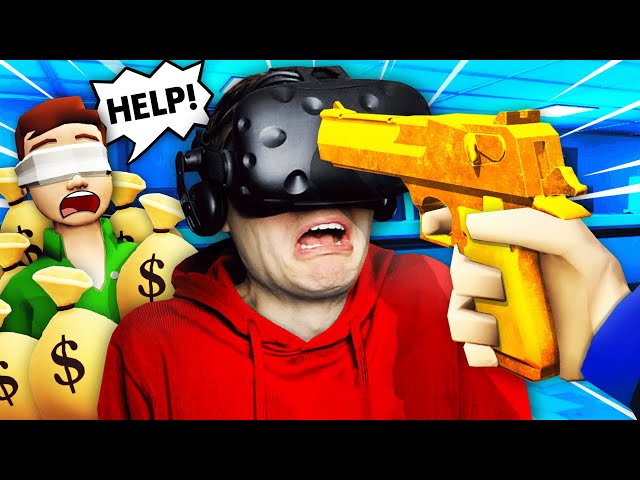 RESCUE HOSTAGES From BANK ROBBERY In VIRTUAL REALITY (Fast and Low VR Funny Gameplay)