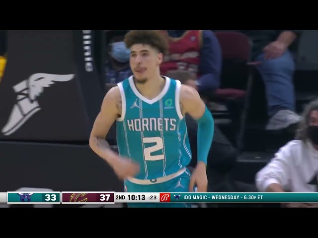 LaMelo Hangs For ACROBATIC Up & Under Finish
