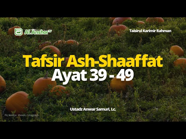 Tafsir Surah Ash-Shaaffat Ayat 39-49 - Ustadz Anwar Samuri, Lc. | Taisirul Karimir Rahman