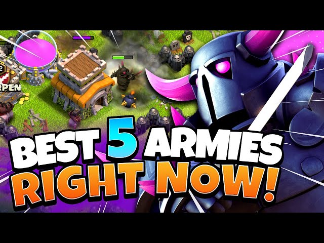 Top 5 TH 8 Attack Strategies WITH Clan Castle Troops (Clash of Clans)