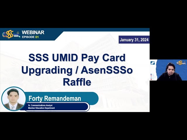#eSSSkwela Webinar S03E02 | SSS UMID Pay Card Upgrading / AsenSSSo Raffle