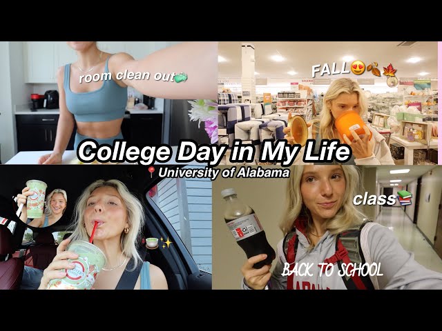 College Day in My Life | classes start, room shopping, cleaning & more!