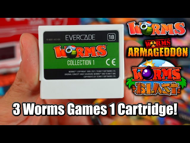 I Got Worms.. 3 Retro Games In 1 Cartridge! Evercade Worms Collection 1 Review!
