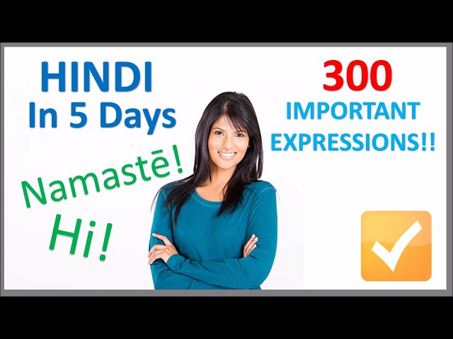 Learn Hindi in 5 Days - Conversation for Beginners