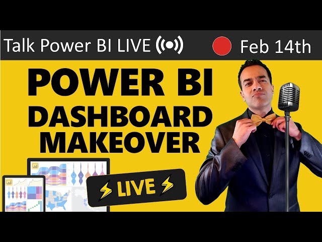 Power BI Dashboard Review & Makeover 🔴Talk Power BI LIVE (Subscribe & Join)