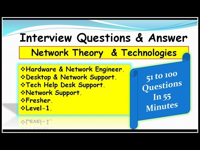Interview Questions & Answer  Network Theory  & Technologies For Network and Server from 51 To 100