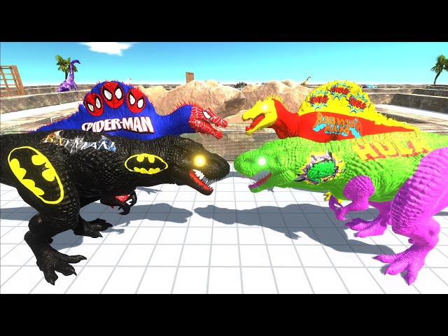 BATMAN & SPIDERMAN DC TEAM DEATH RUN - Animal Revolt Battle Simulator