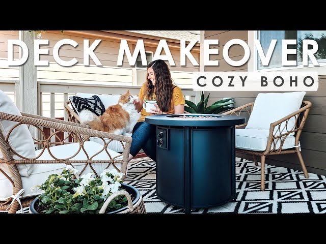 DIY DECK MAKEOVER | Cozy Boho Outdoor Living Style | Before & After