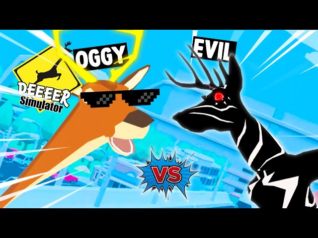 😂Oggy The Deer Vs Evil Deer! | DEER SIMULATOR FUNNY GAMEPLAY