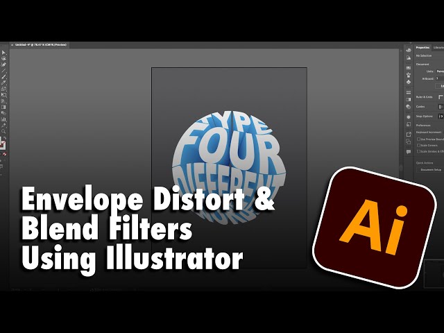 Envelope Distort & Blend Filter Using Adobe Illustrator