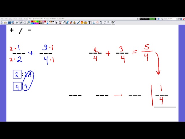 Operations with Fractions