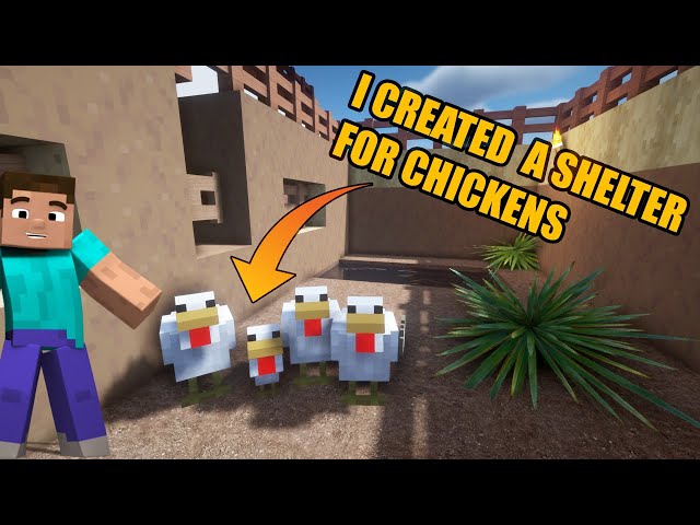 I CREATED A SHELTER FOR CHICKENS !  MINECRAFT GAMEPLAY | RTX ON | PART 2