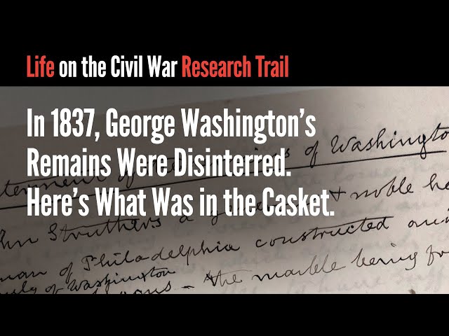 In 1837, George Washington's Remains Were Disinterred. Here's What Was in the Casket.