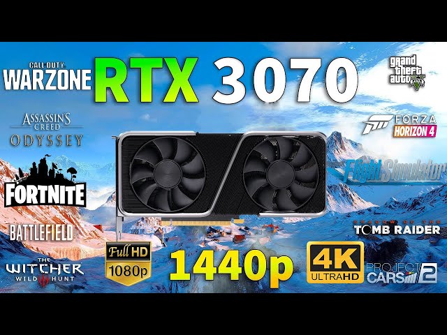 RTX 3070 - 1080p, 1440p, 4K 8 Games Test