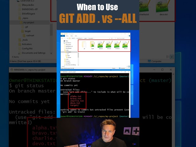 Git Add All vs Git Add . - How to stage all files in Git l | #Git #GitHub #GitLab #DevOps #Python