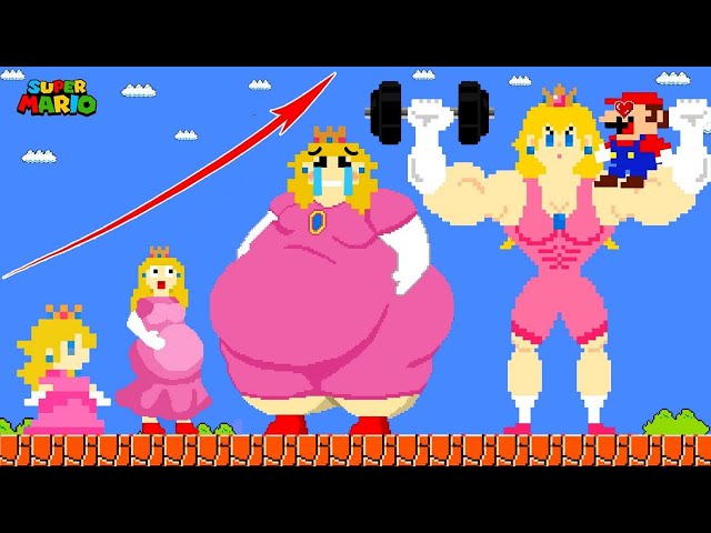 Evolution of Peach: GLOW UP Compilation - Princess's Power UP | Game Animation