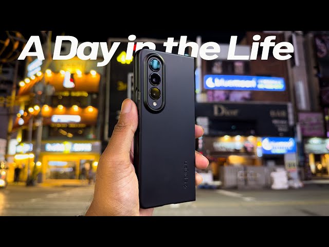 Galaxy Z Fold 4 Review in 2023 - A Day in the Life in Korea! (Battery & Camera Test)