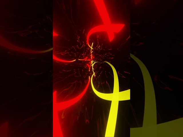 #shorts #abstract #background Video 4k Screensaver TV VJ #loop NEON Metallic Yellow Red Visuals