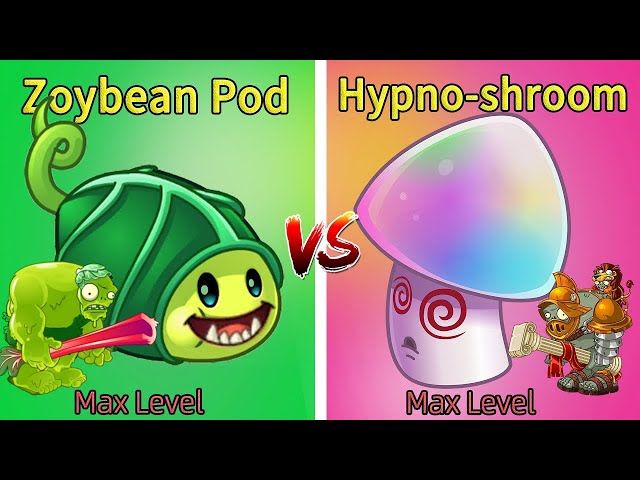 PvZ 2 Zoybean Pod vs Hypno Shroom ( Gargantuar Zombie vs Gargantuar ZOmboid)