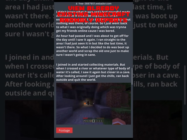 New Minecraft Anomaly Reports Website! Link is in the description. #minecraft #scary #anomaly