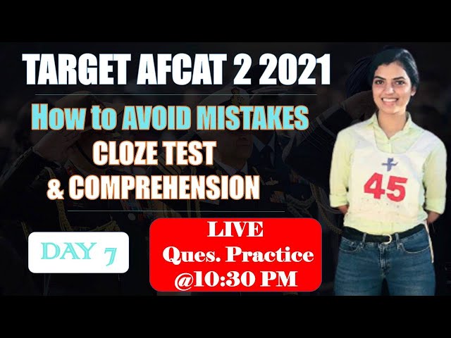 TARGET AFCAT 2 2021 ENGLISH  | Cloze Test & Comprehension | Often Repeated Ques | Insight SSB
