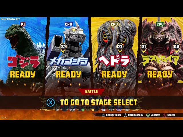 GigaBash Xbox One Gameplay: Godzilla & Kiryu Tag Team Matches