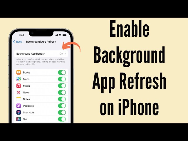 How to Enable Background App Refresh on iPhone
